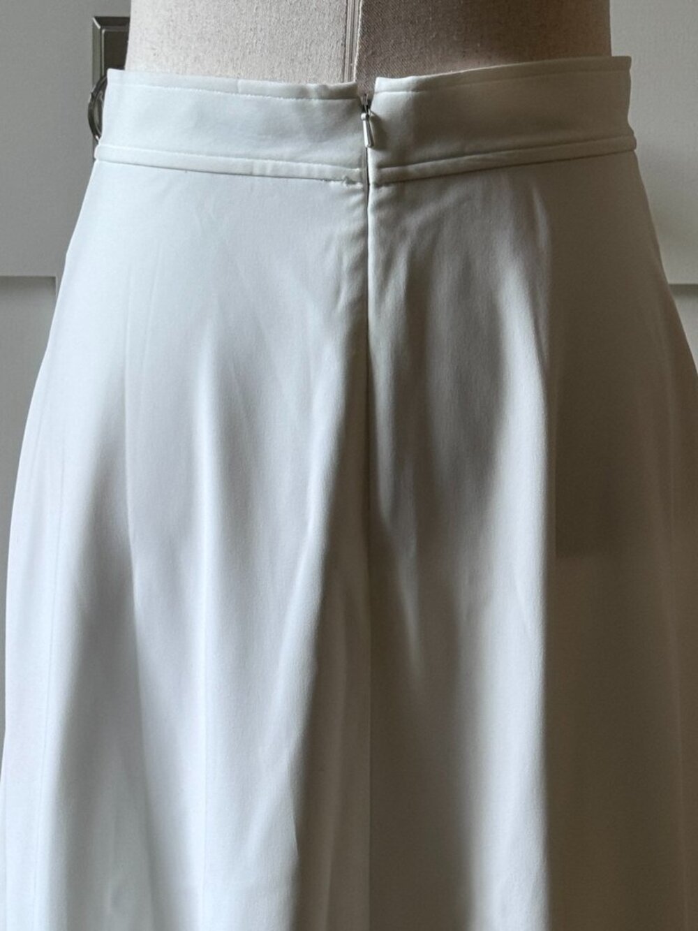 Jay Godfrey Ivory/Light White A-Line High-Waisted Maxi Skirt, Fully Lined - Picture 4 of 12